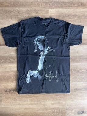 Michael Jackson Black Graphic Short-Sleeve Tee
